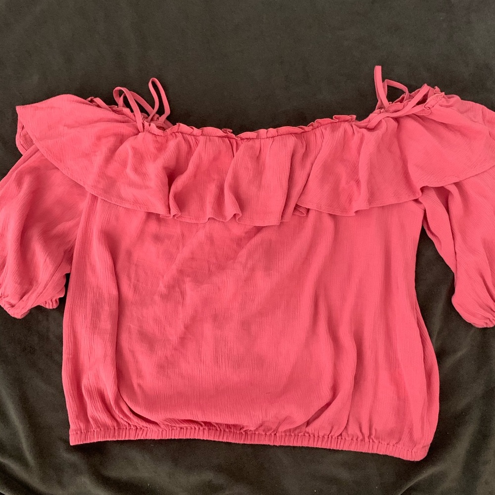 Pink Express Off The Shoulder Top